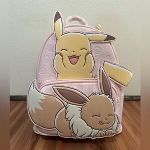 NWT Loungefly Pokémon Pikachu and Eevee Backpack